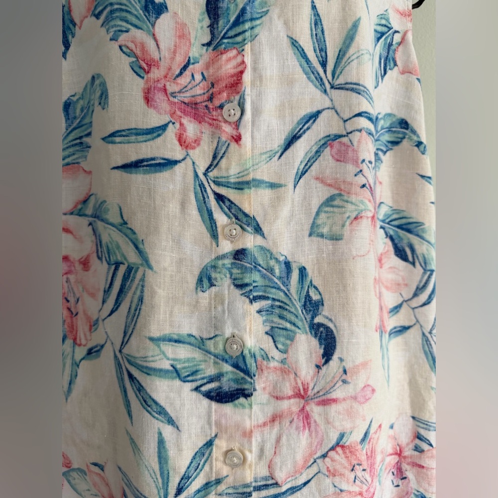 Tommy Bahama sleeves linen dress in tropical print - Picture 11 of 13